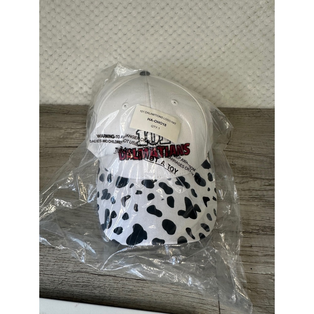Cakeworthy Disney 101 Dalmatians Hat White Spotted Brim Adjustable Baseball Cap